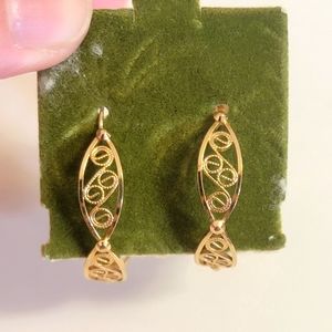 Vintage Ralph Lauren Braided Hoop Earrings